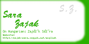 sara zajak business card